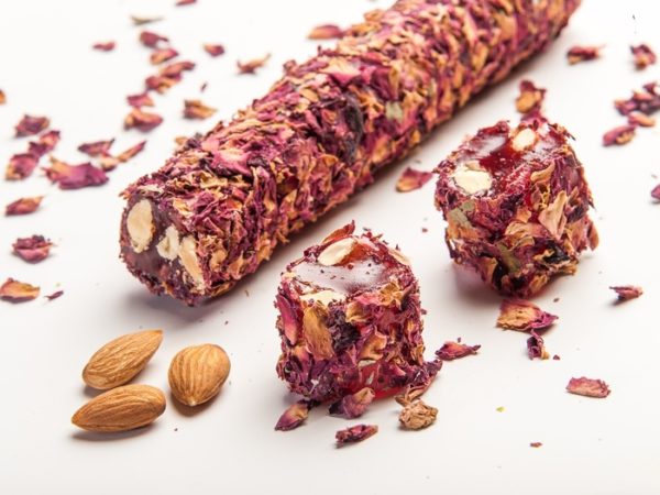 Turkish Delight mit Rosenblättern und Pistazien 250g